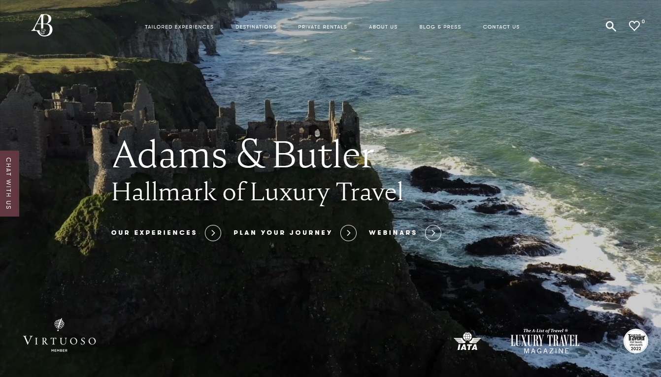 Adams And Butler - Travel Website Example