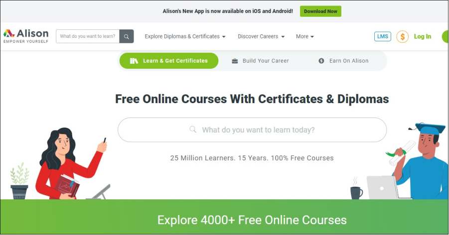 Alison - Training Website Examples
