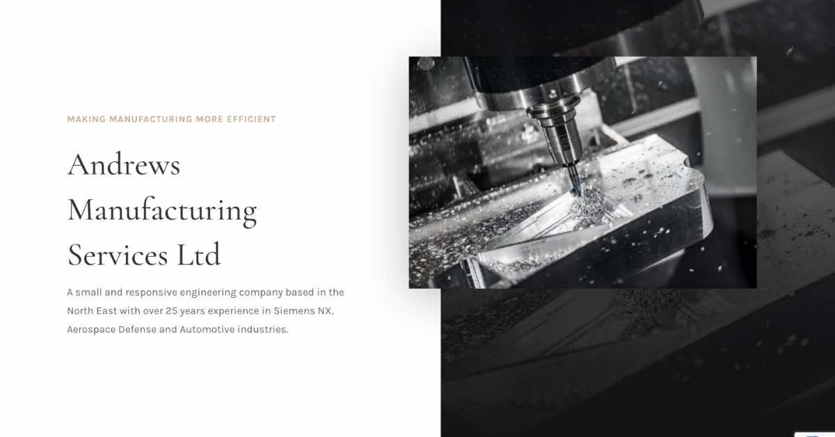 Andrews Manufacturing Website Example