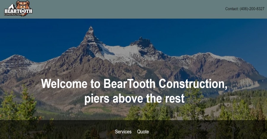 Beartooth- Construction Website Design Manor Build - Construction Website Design
