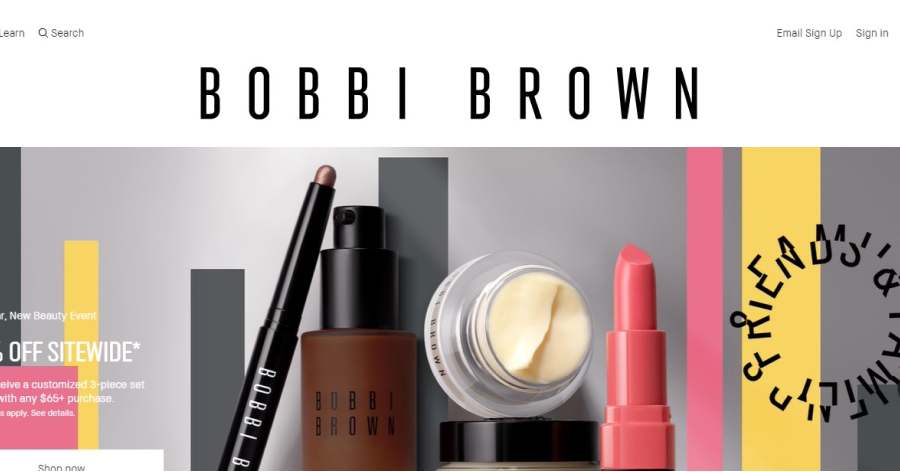 Bobbi Brown Cosmetics - Website Tab Examples