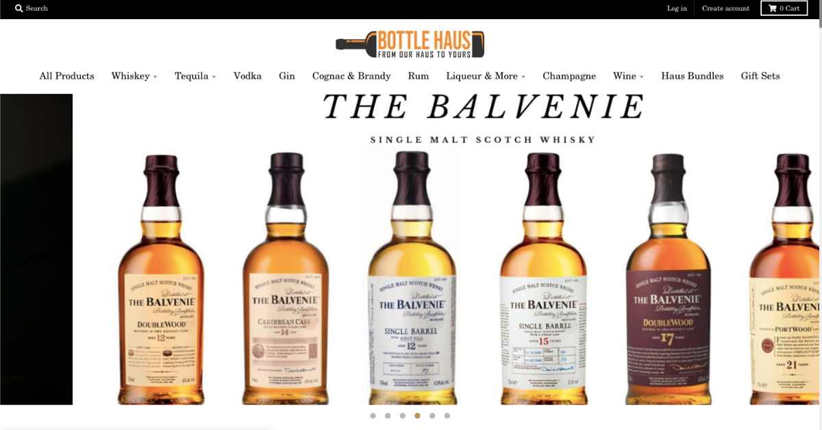 Bottle Haus Liquor Store Website Example