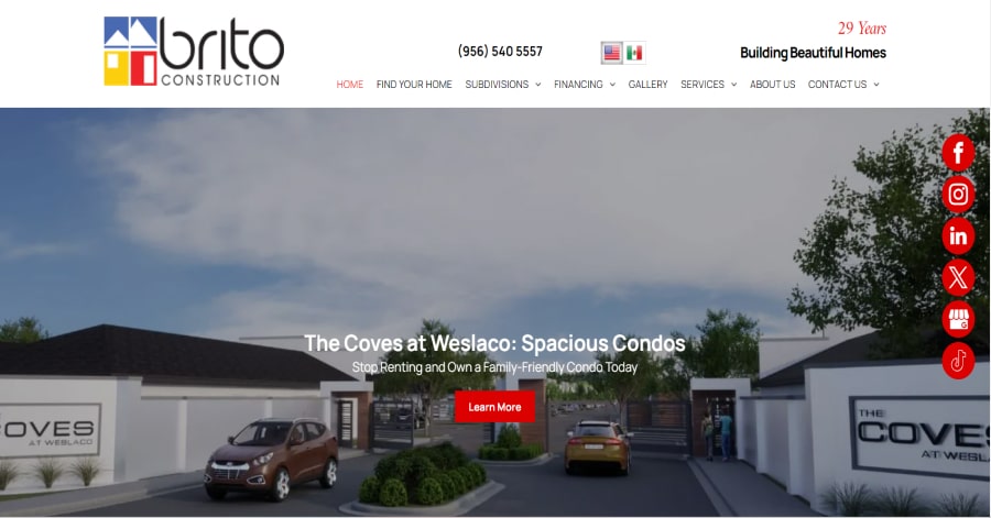 Brito - Construction Website Design