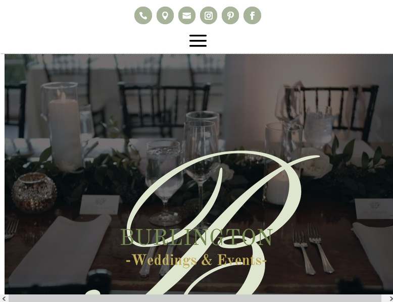Burlington Weddings And Events - Event Website Example