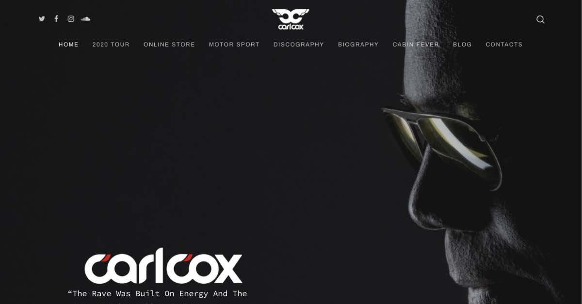 Carl Cox DJ Website Example