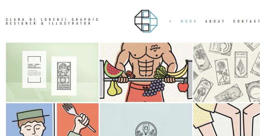 Clara de Lorenzi - Illustrator Website Examples