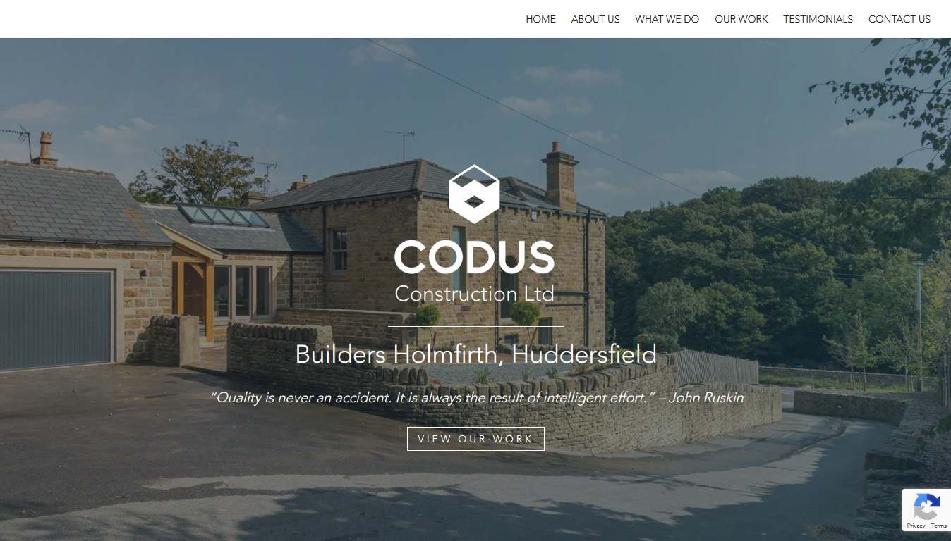 Codus Construction Ltd - Construction Website Example