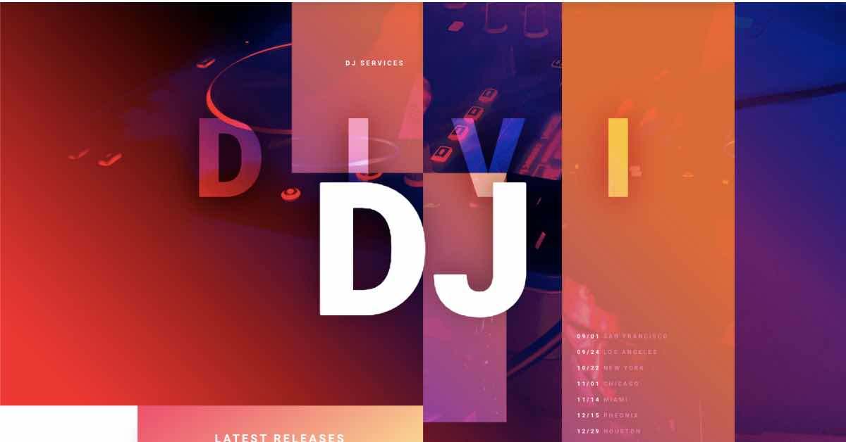 DJ Template Website DJ Template Website