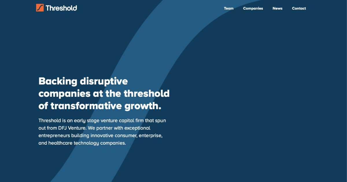 Threshold Venture Capital Website Example