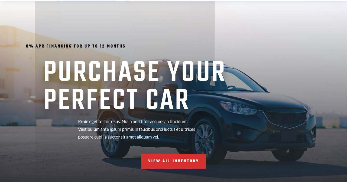 Car Dealer Website Template Car Dealer Website Template