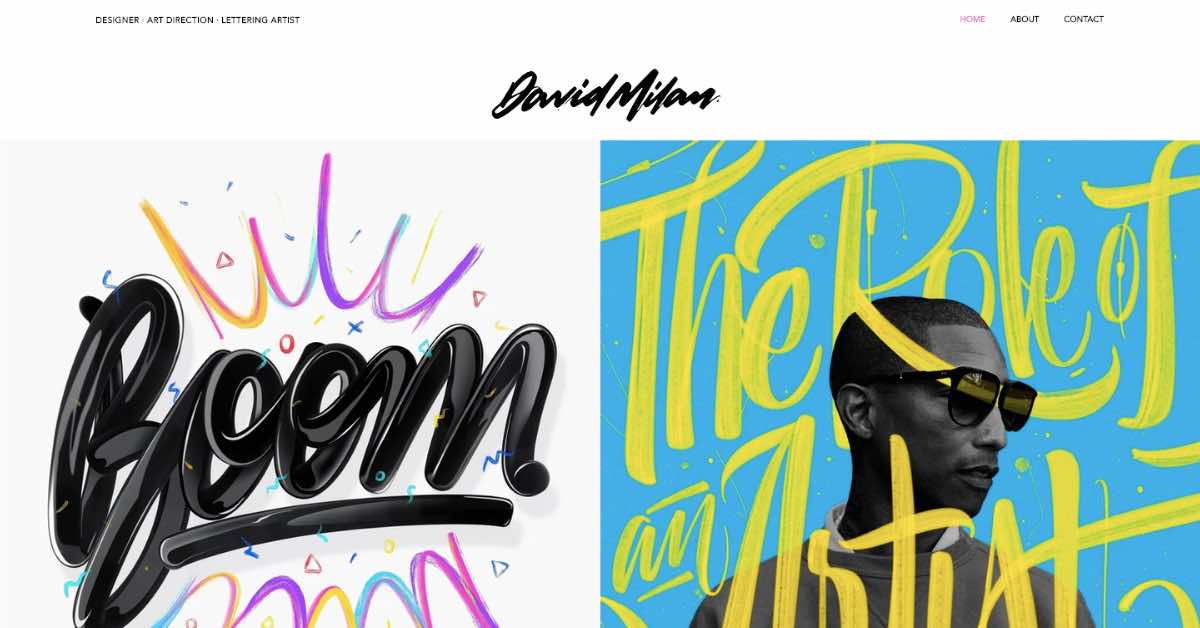 David Milan Portfolio Website Example