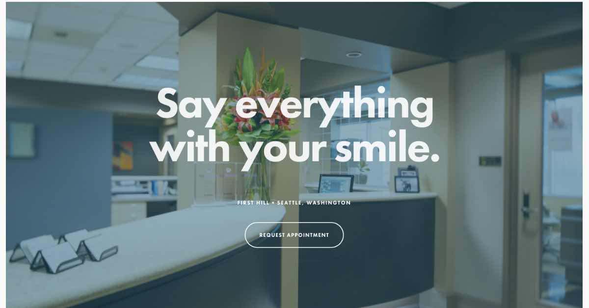 Dental Care Seattle Dentist Website Example