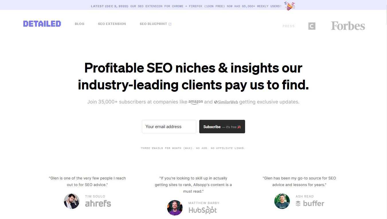 Detailed - Blog Website Example