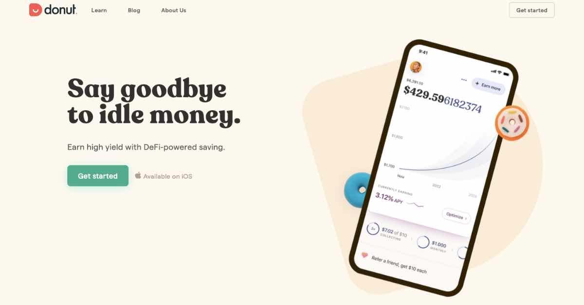 Donut Startup Website Example
