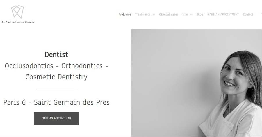 Dr. Gomez Casado - Dentist Website Examples