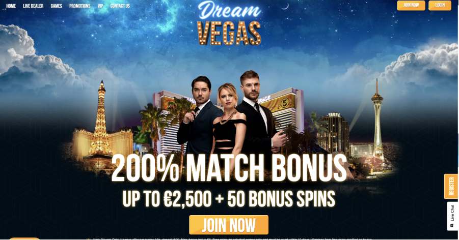 Dream Vegas Casino Website Example