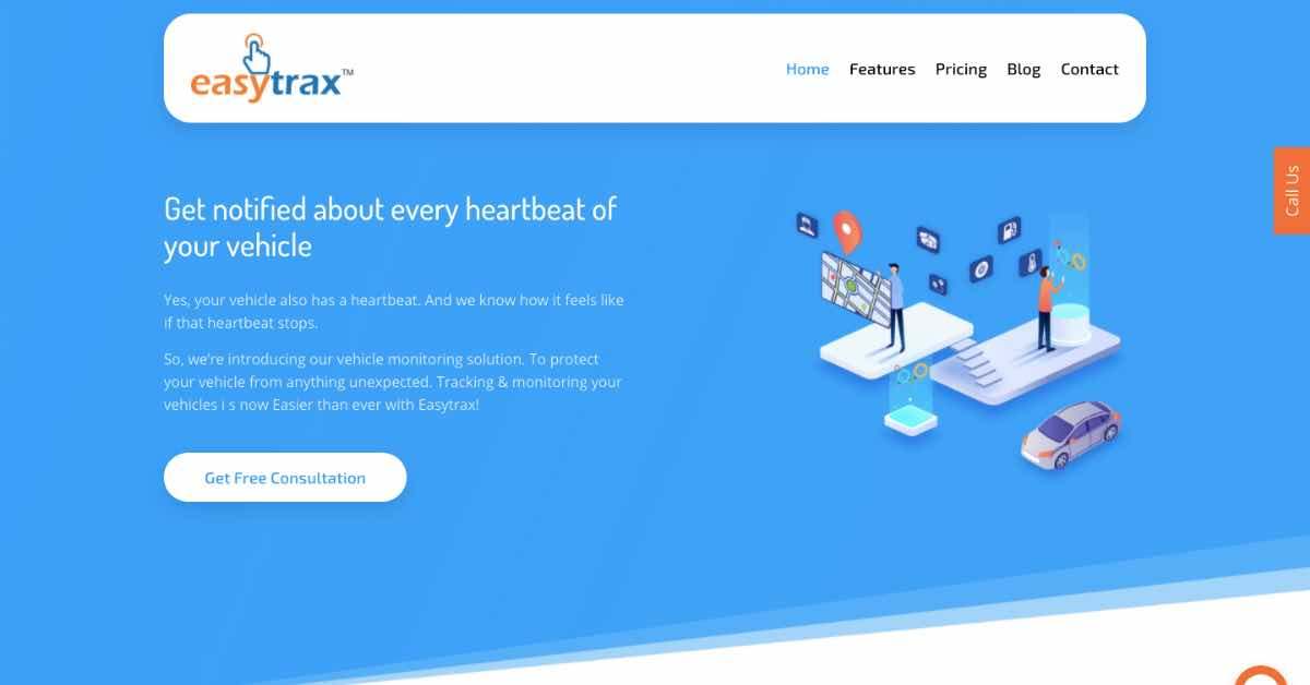Easytrax Startup Website Example