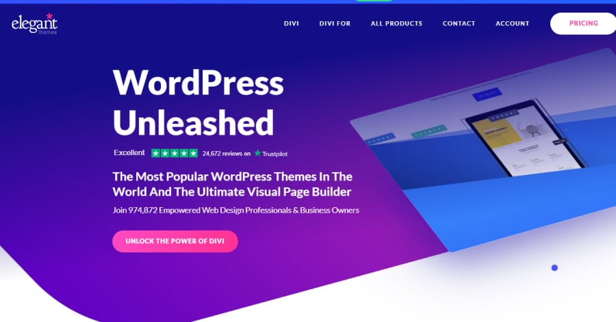 Elegant Theames - Purple Web Design