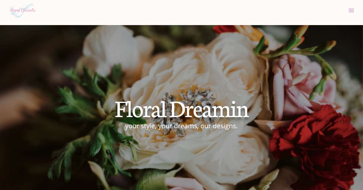 Floral Dreamin Flower Shop Website Example