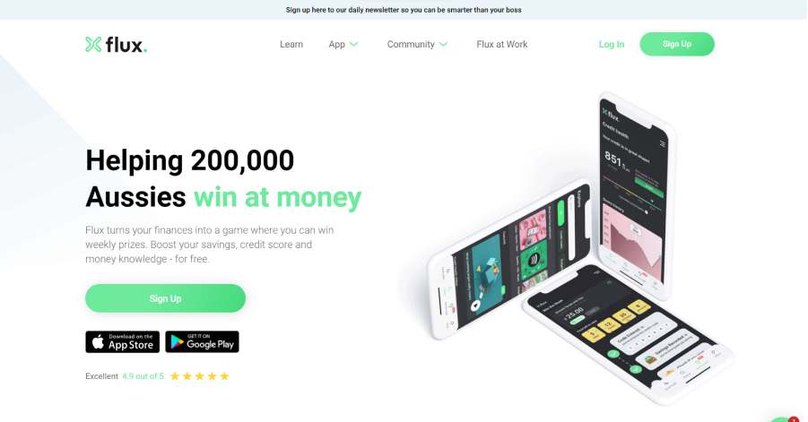 Flux - Financial Website Example