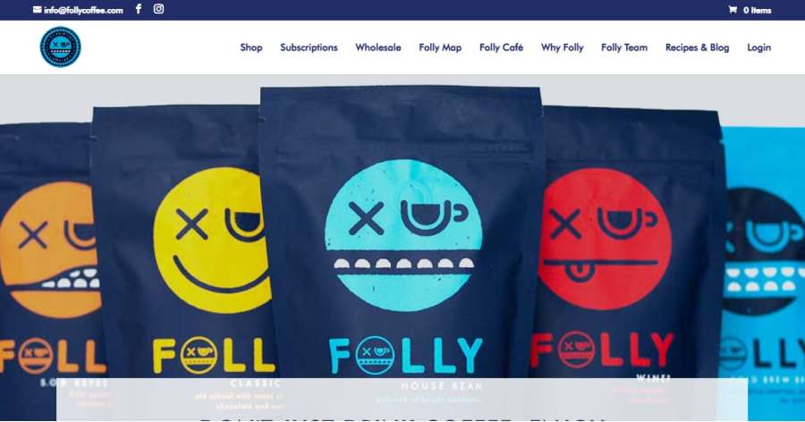 Folly Coffee - GoDaddy Website Examples