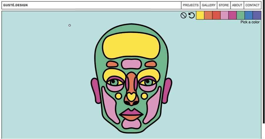 Gusté Design Artist Website Example