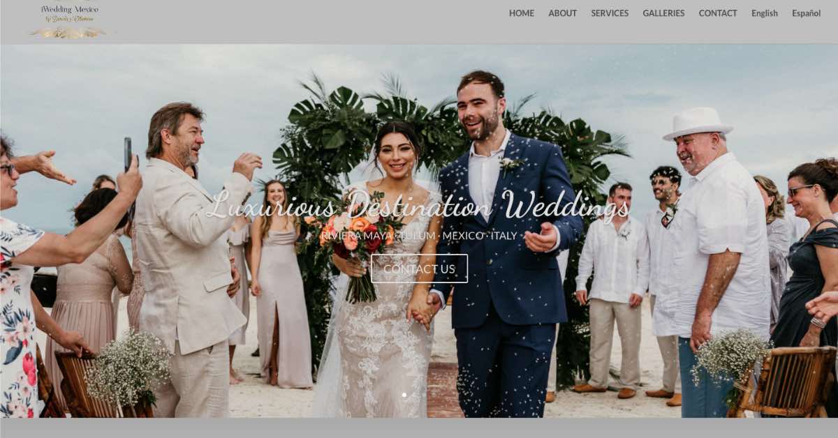 I Wedding Mexico Wedding Planner Website Example