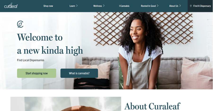 Cannabis Web Design - Curaleaf