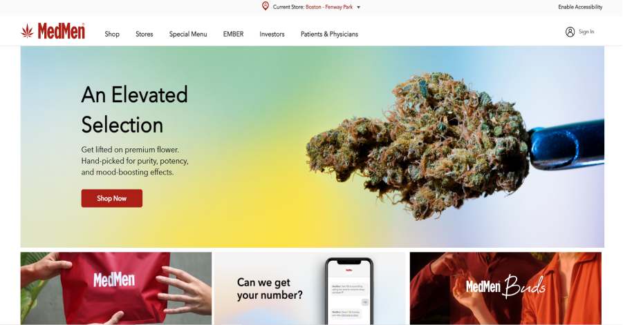 Cannabis Web Design - MedMen