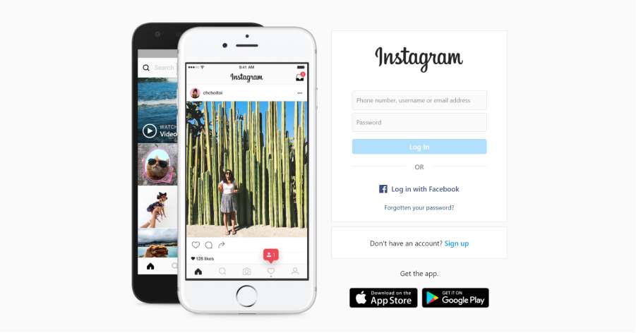 Instagram - React Native Website Example