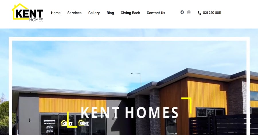 Kent Homes - Construction Website Design