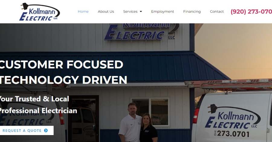 Kollmann Electric - Electrician Website Examples