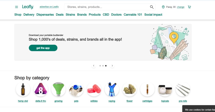 Leafly - Cannabis Web Design