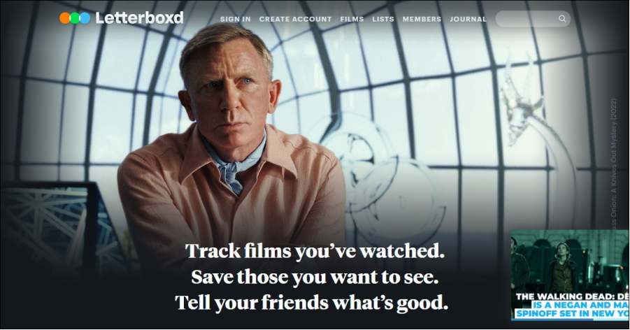 Letterboxd - Website Welcome Message Examples
