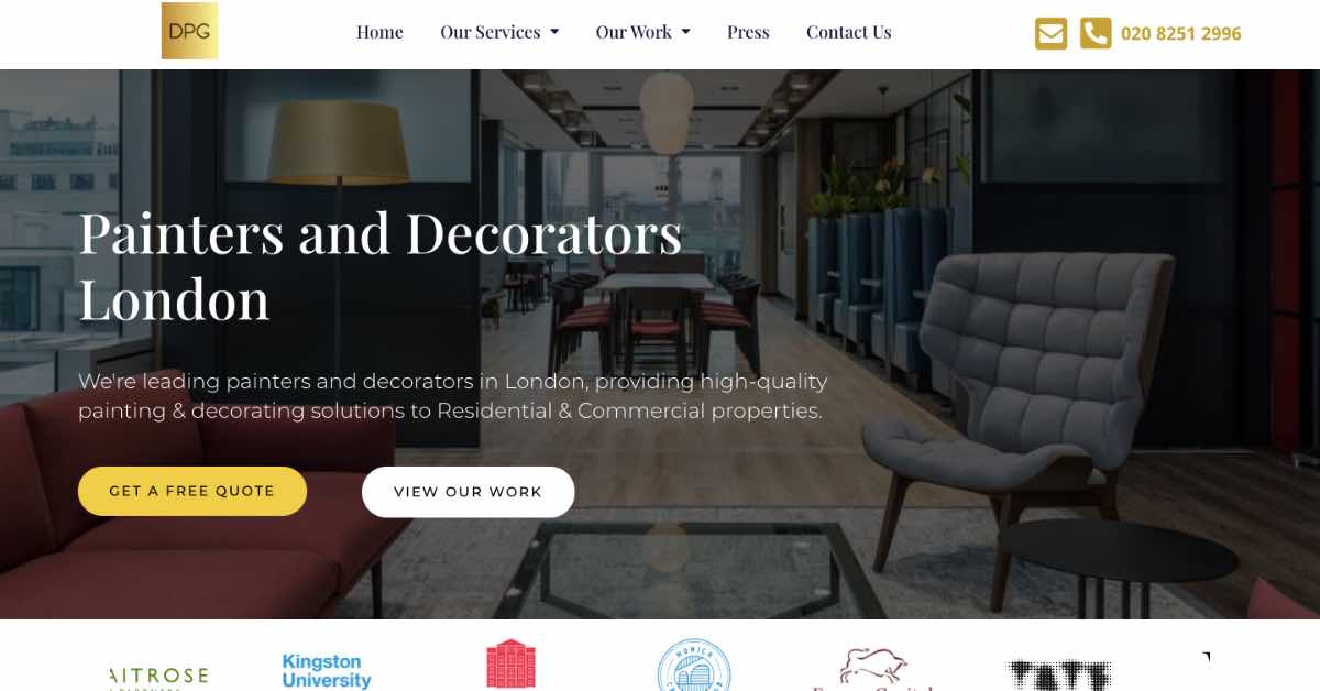 London DPG Painter Website Example