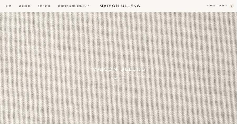 Maison Ullens Fashion Website Example