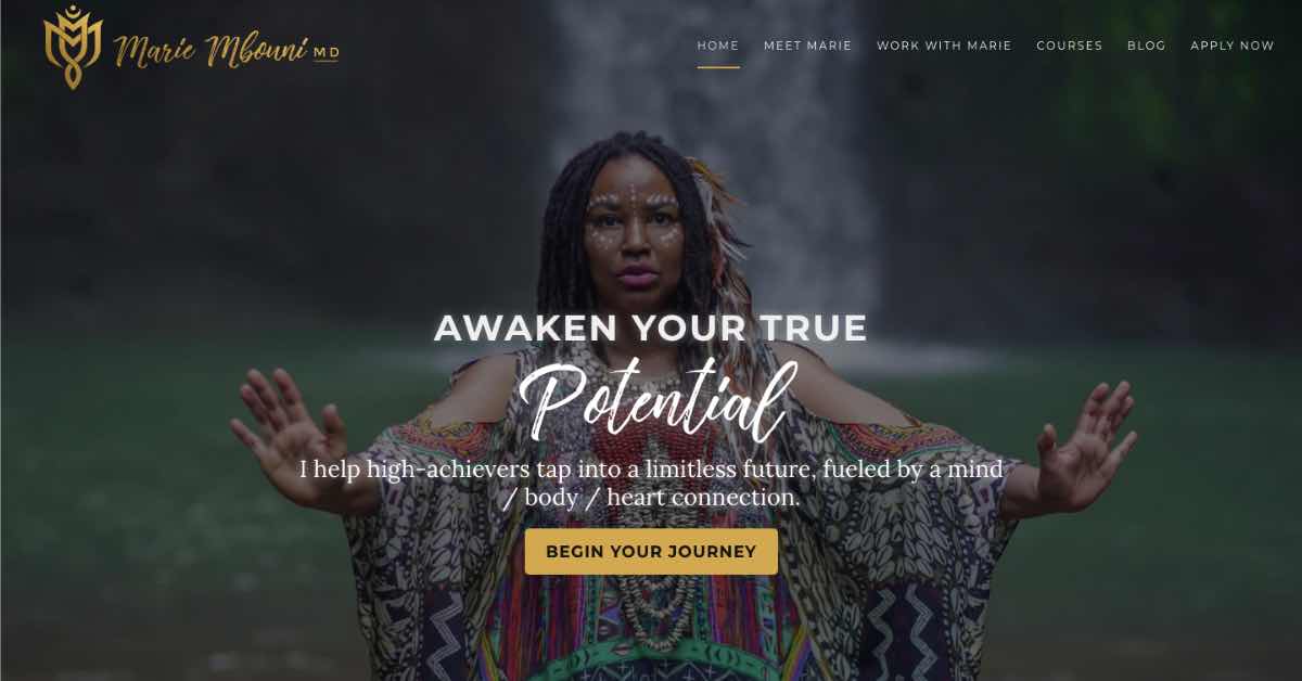 Marie Mbouni Coach Website Example