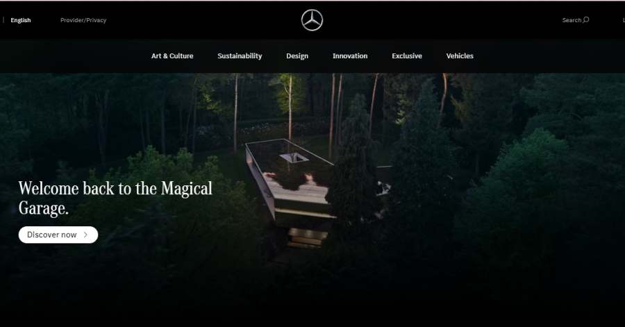 Mercedes Benz - Carousel Website Examples
