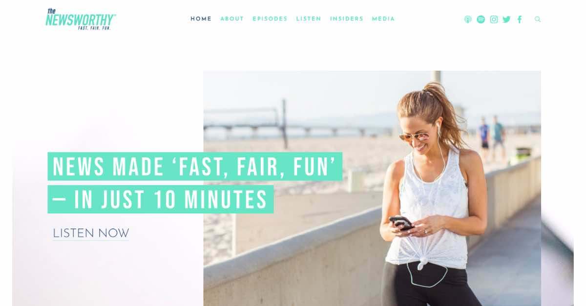 Newsworthy Podcast Website Example