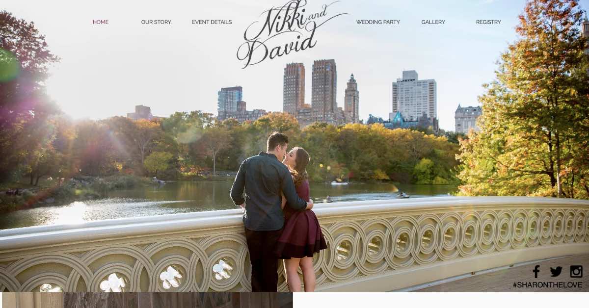 Nikki and David Wedding Website Example