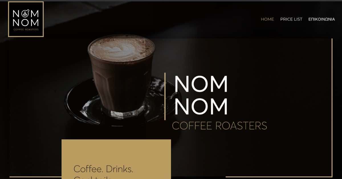 Nom Nom Coffee Shop Website Example