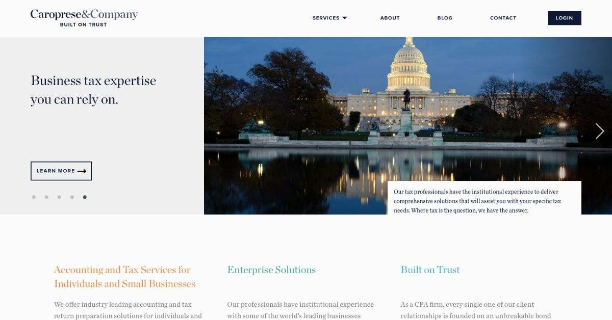 Caroprese Accountant Website Design