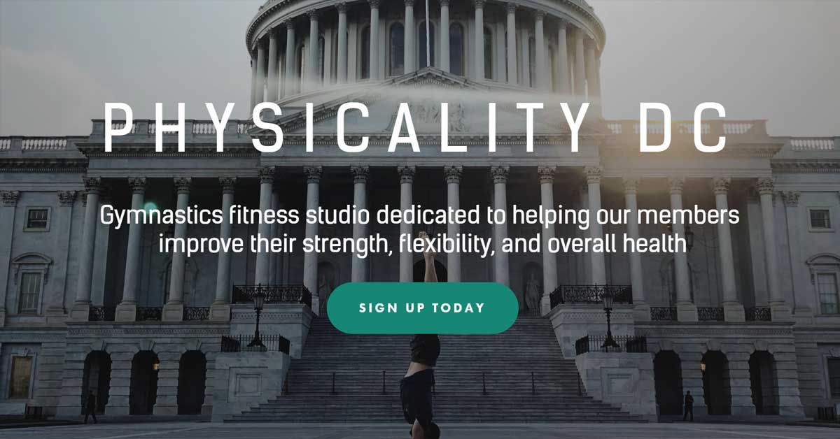 Physicality Fitness Website Design Example
