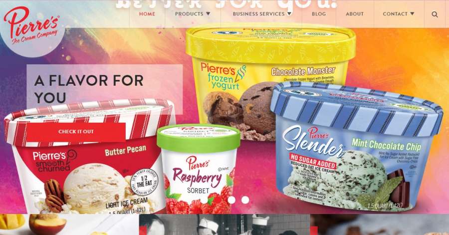 Pierre's Ice Cream - Website Slideshow Examples
