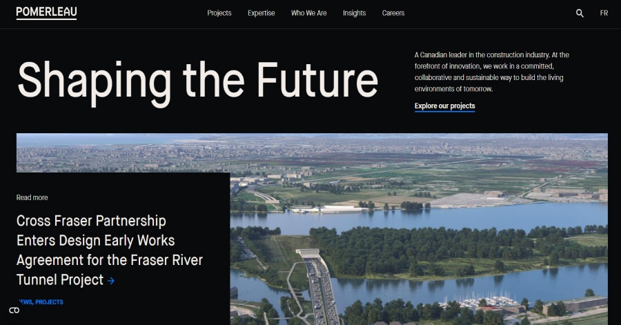 Pomerleau- Construction Website Design