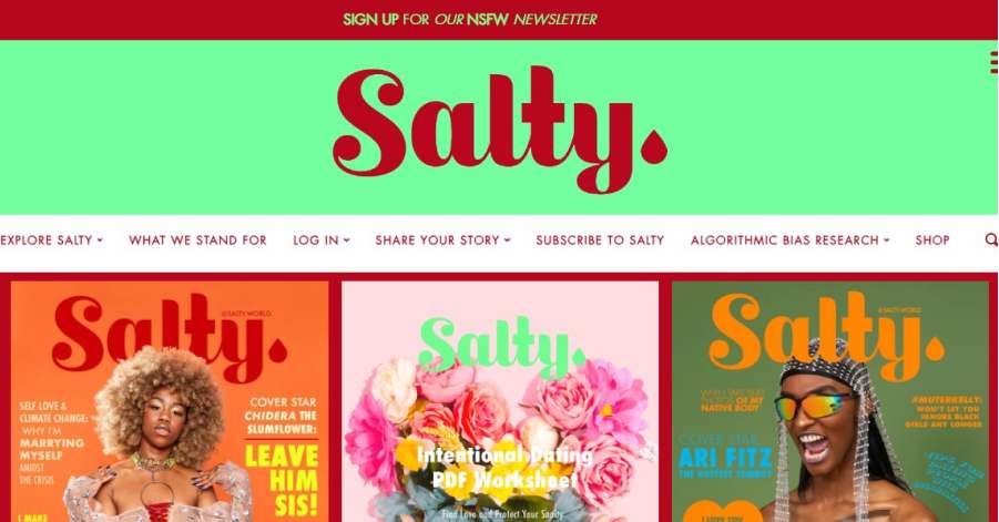 Salty - Lifestyle Website Examples