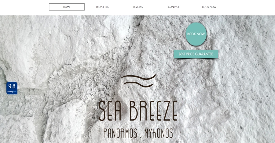 Sea Breeze - Wix Hotel Website