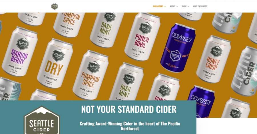 Seattle Cider Company - Single Product Website Examples