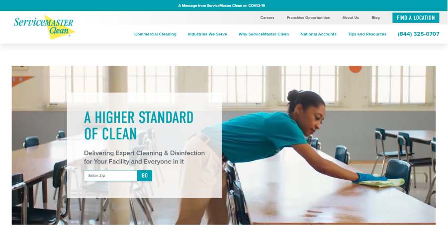 Service Master Clean - Cleaning Website Example