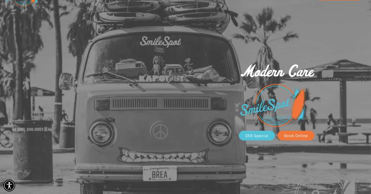 Smile Spot Dentist Website Example